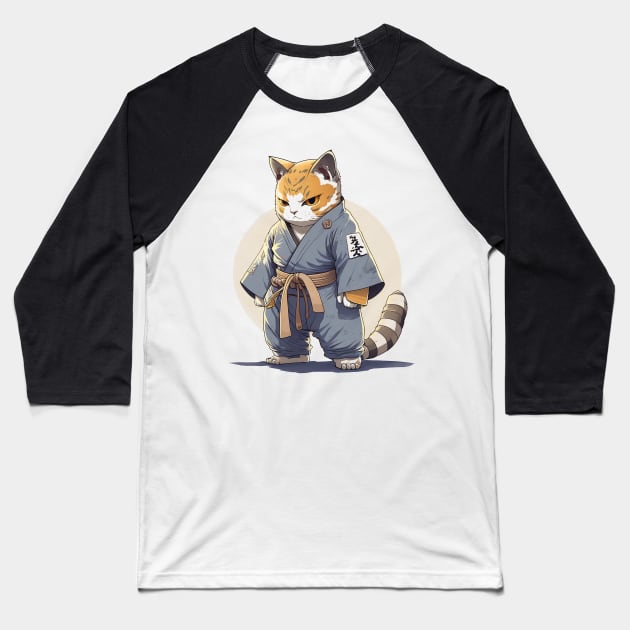 Cat-Jitsu Baseball T-Shirt by DesignedbyWizards